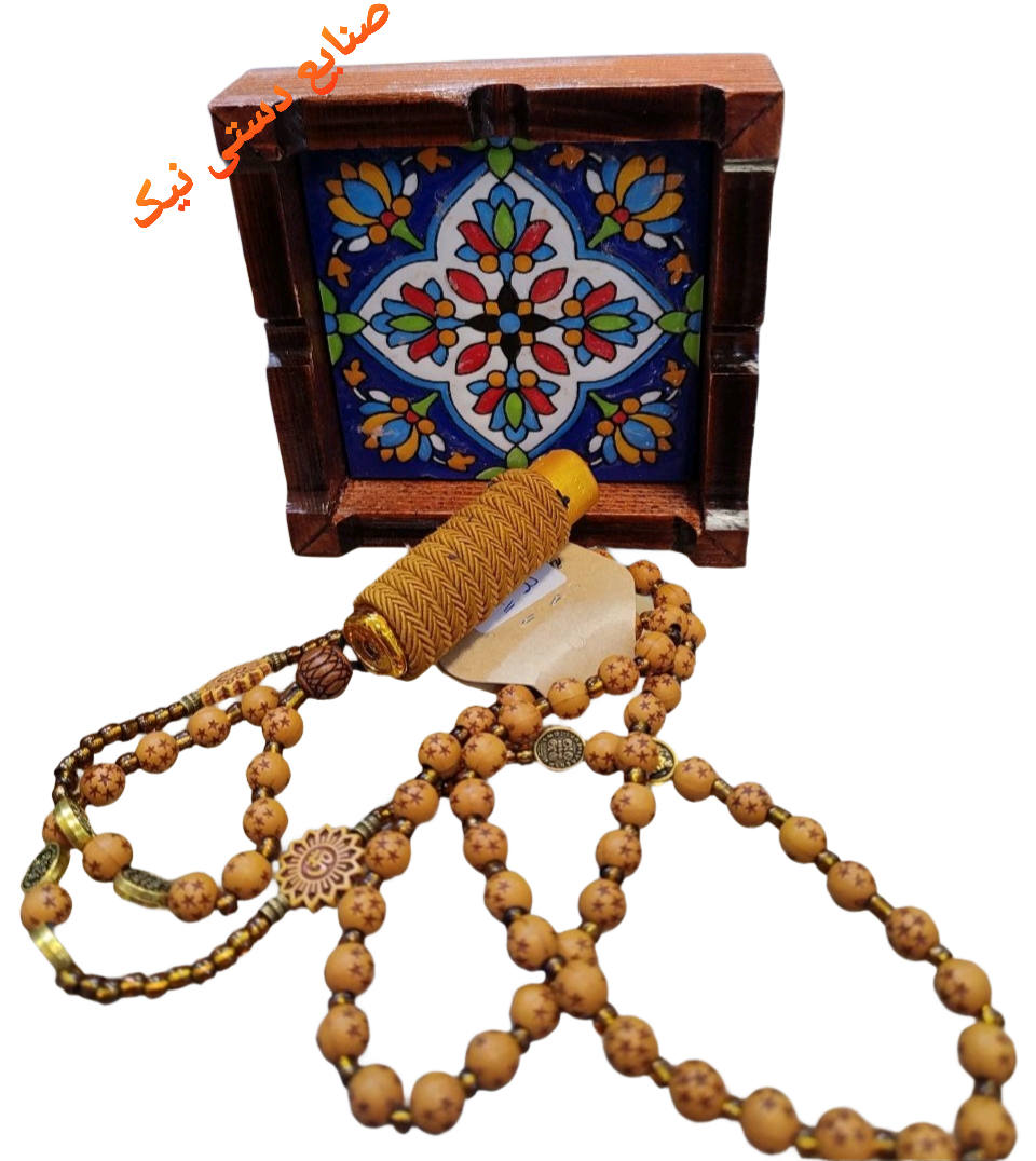 گردناویز سنتی مهره چوبی / گردن آویز فندکی / فندک / گردنبند فندکی / گردن بند مهره چوبی
